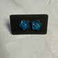 Blue Crystal Flower Stud Earring