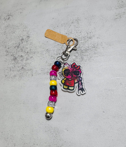 Creepy HK beaded Keychain