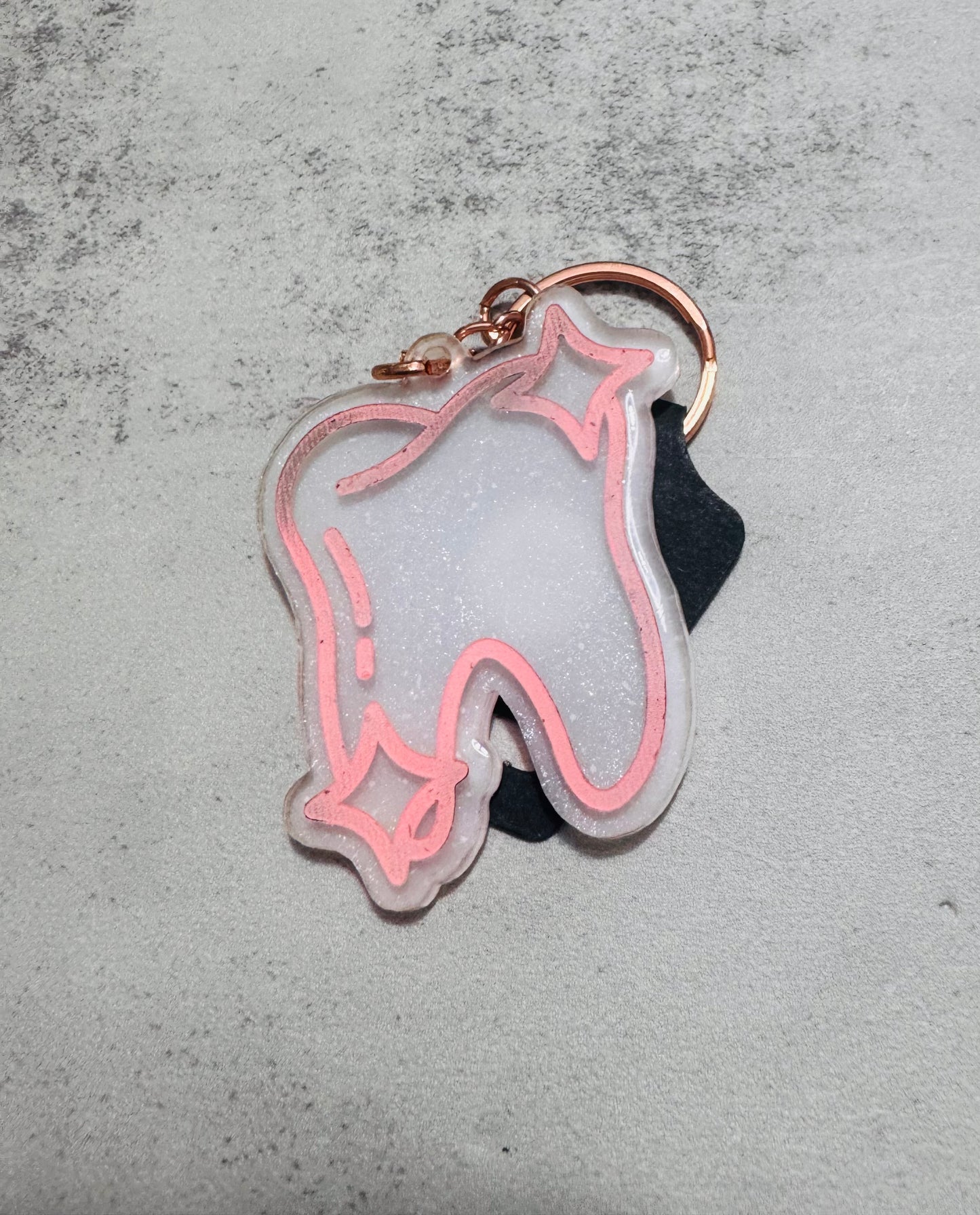 Tooth Resin Keychain