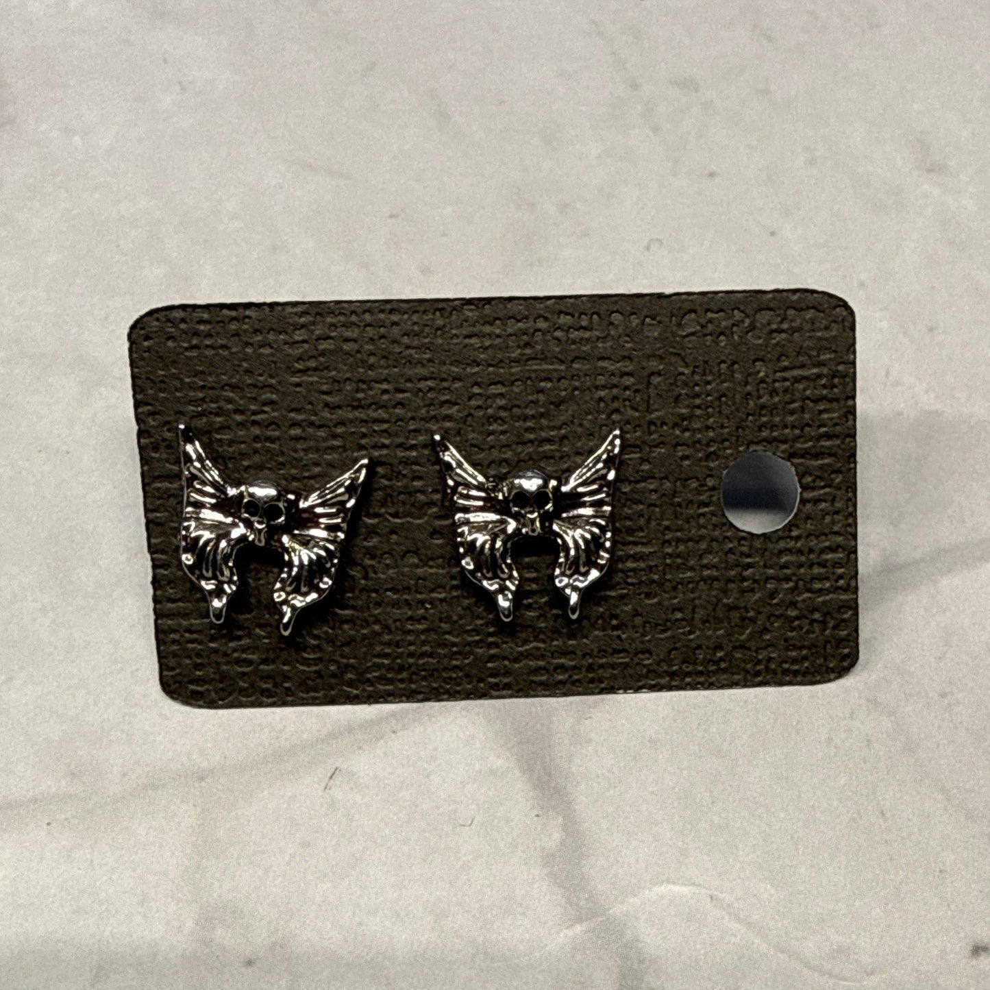 Skull Butterfly Stud Earring