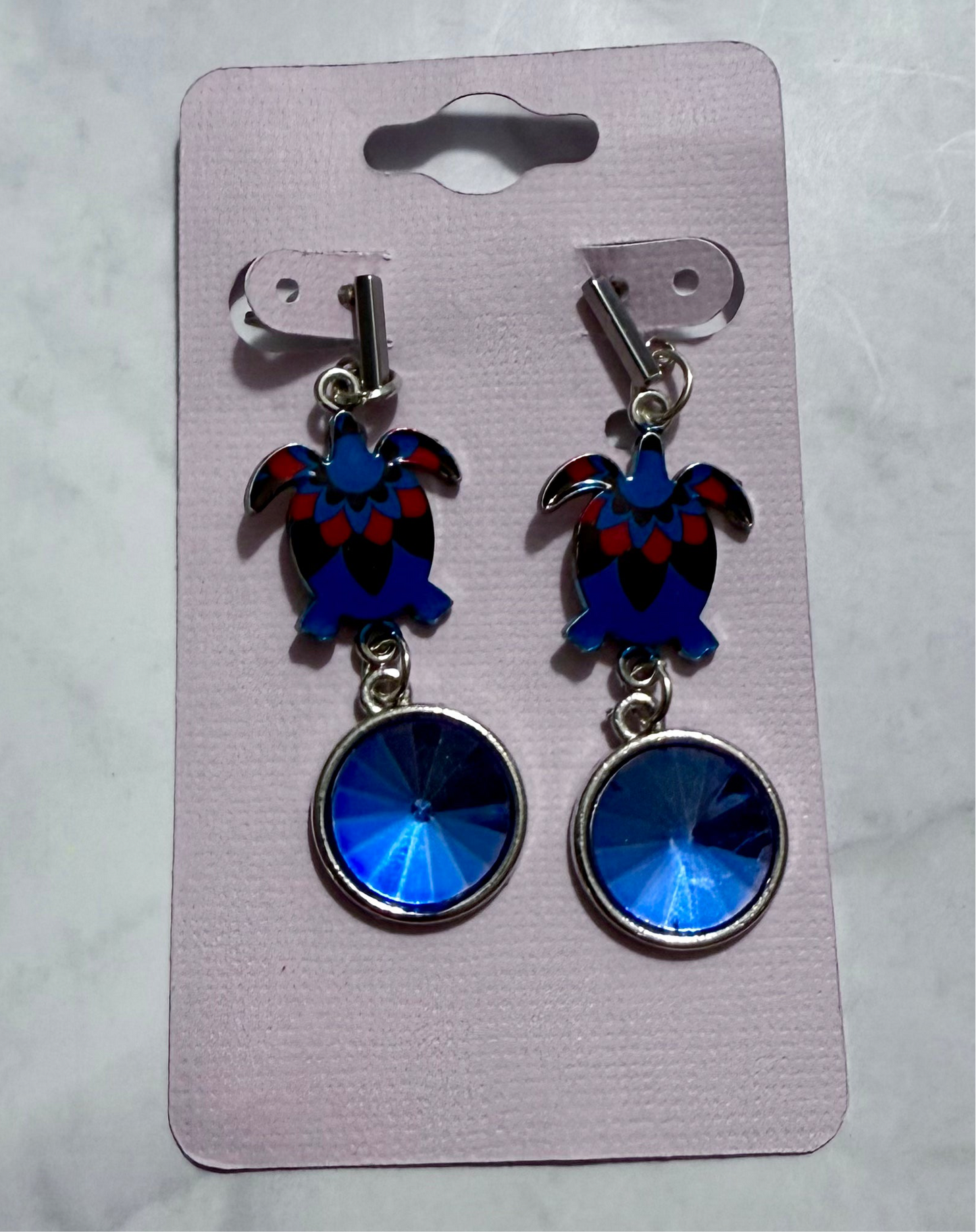Blue/Red Turtle Dangle
