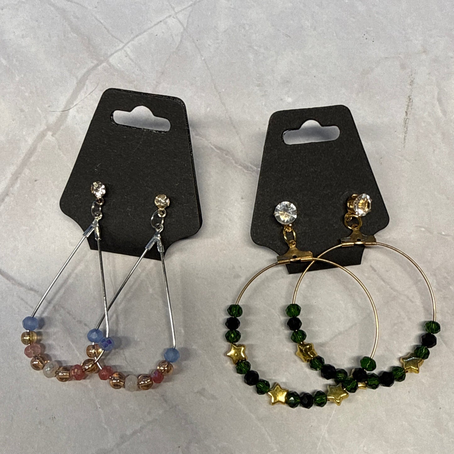 Hand Beaded Stud Dangle Earring
