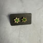 Light Green and Clear Flower Stud Earring