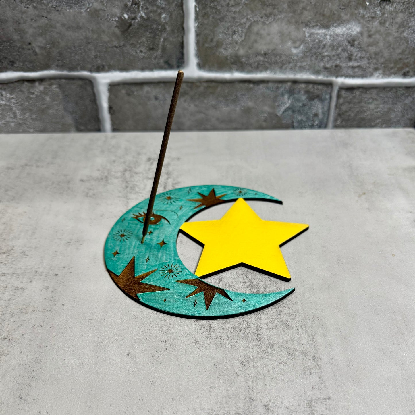 Moon and Star  Incense Holder ***MADE TO ORDER***