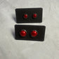 Red Stud Earrings