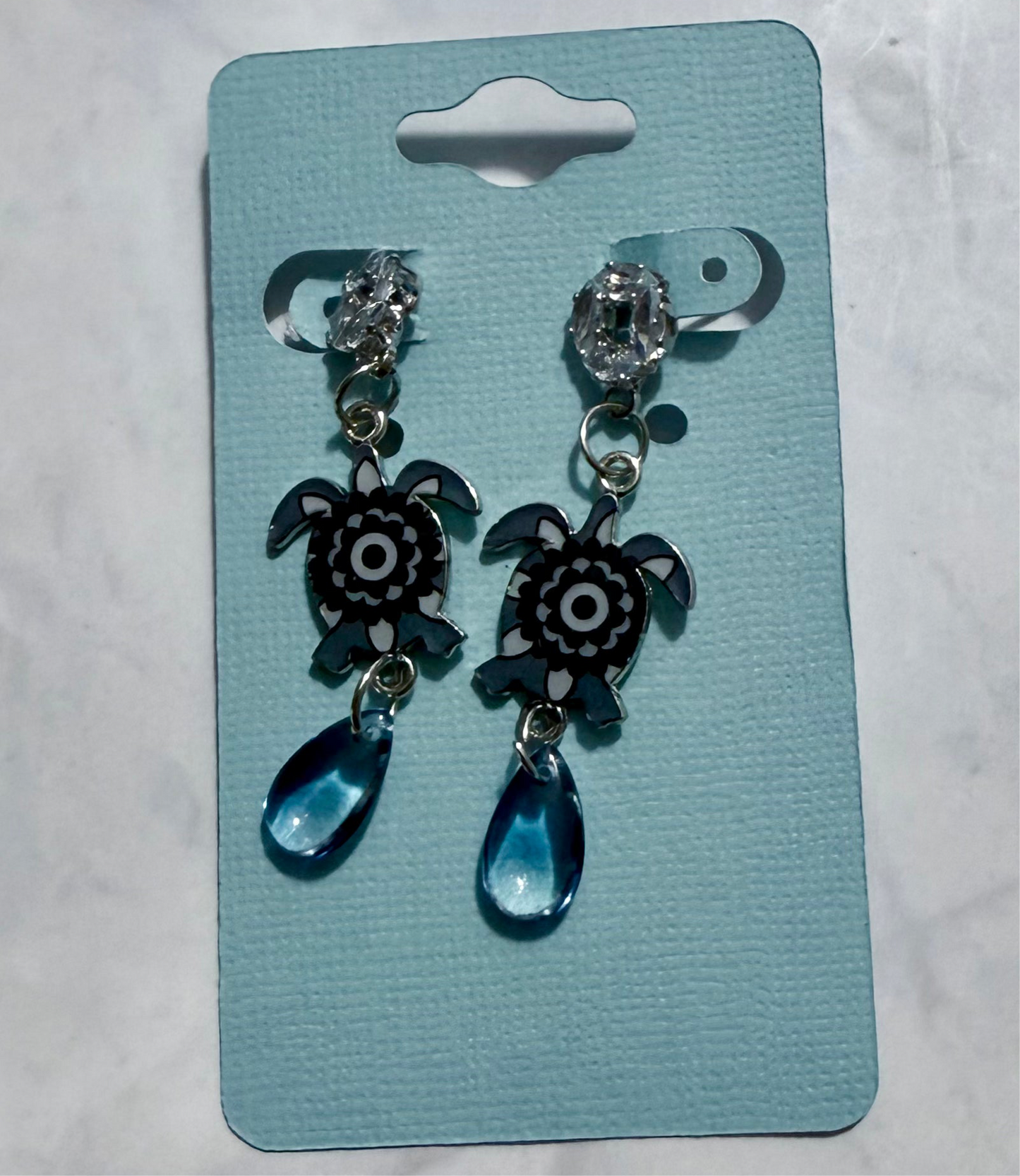 Shades of Grey Turtle Dangle
