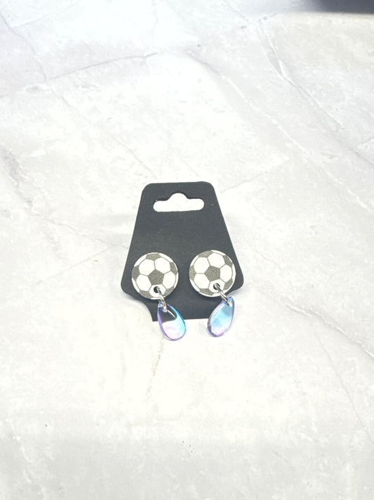 Soccer Dangle Earring