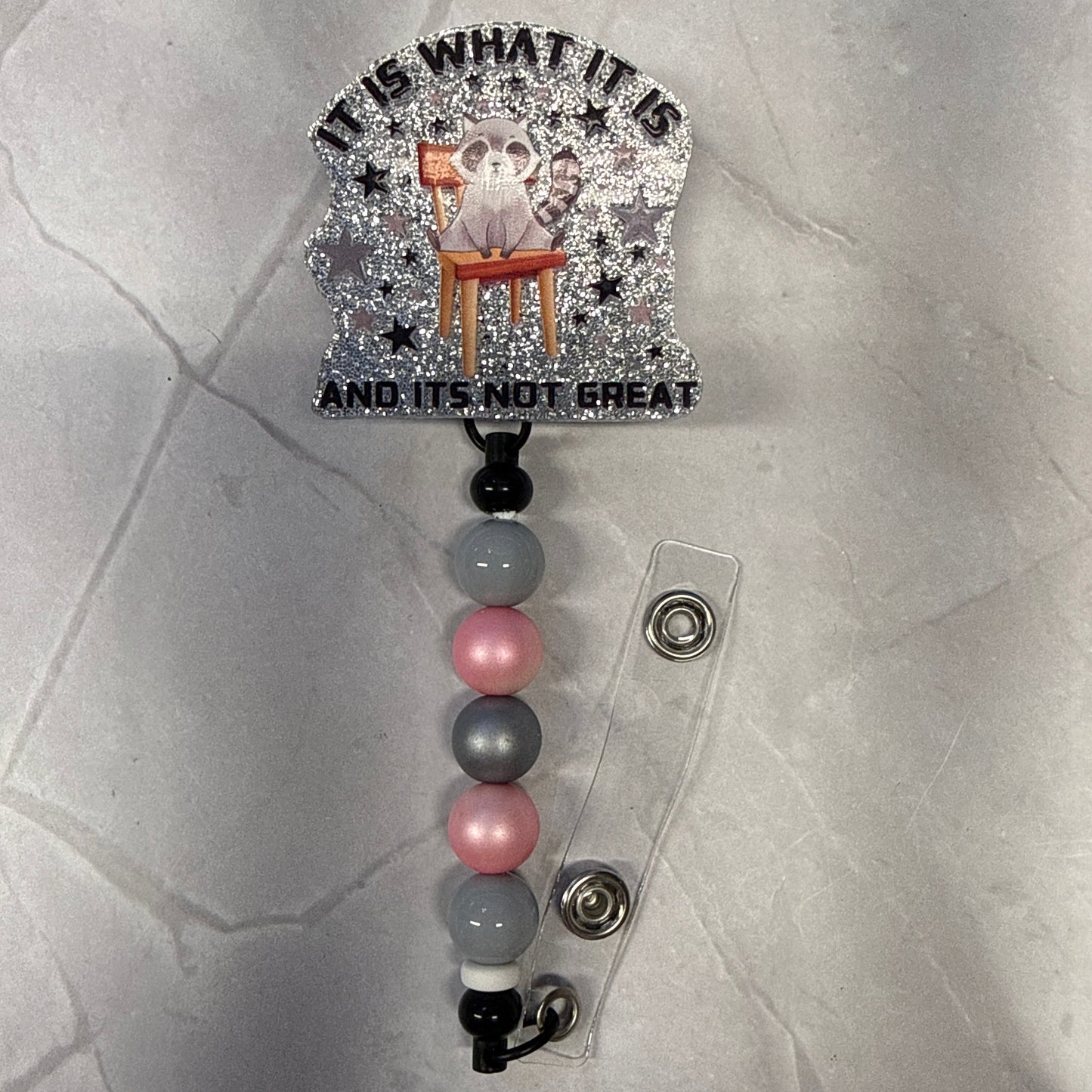 It is What it is Badge Reel with Clip