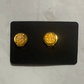 Light Orange Druzy CLIP ON Stud Earring