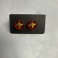 Orange Bee Stud Earrings