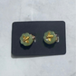 Green Gemstone Bee CLIP ON Stud Earring