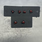 Black and Red Glitter Heart Stud Earring