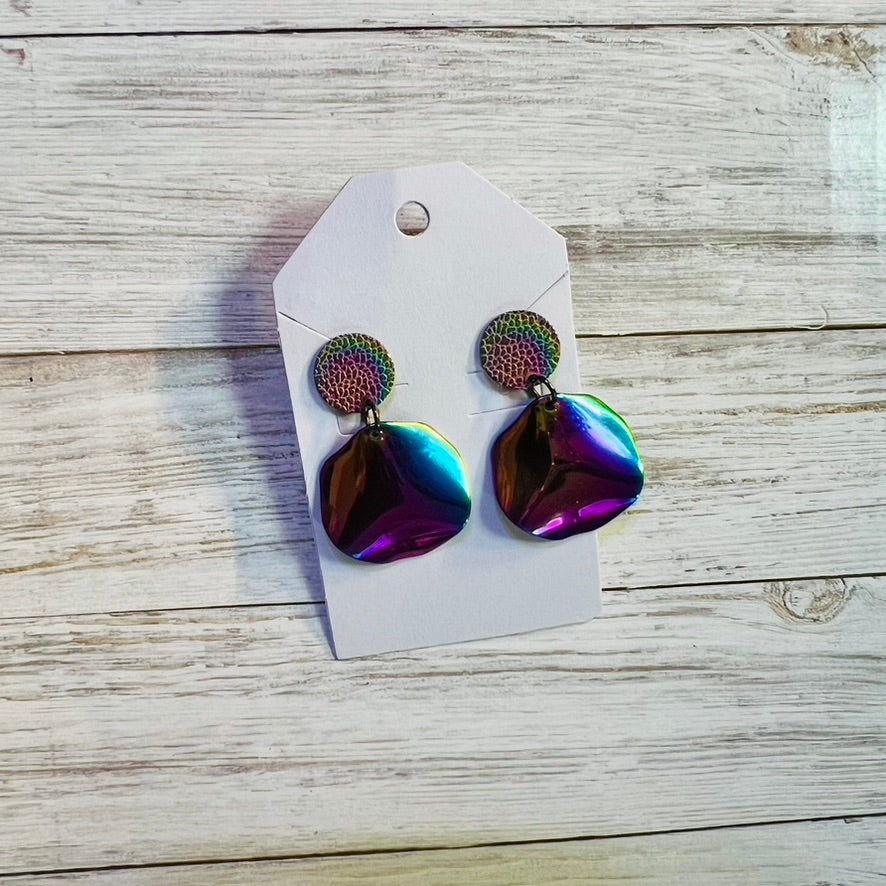 Rainbow Metal Dangle Earring V2