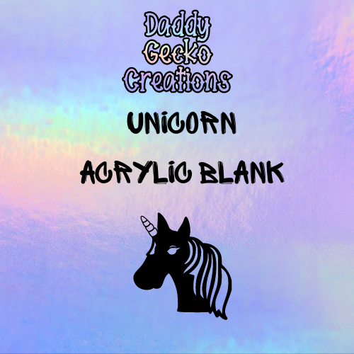 Unicorn Acrylic Blank