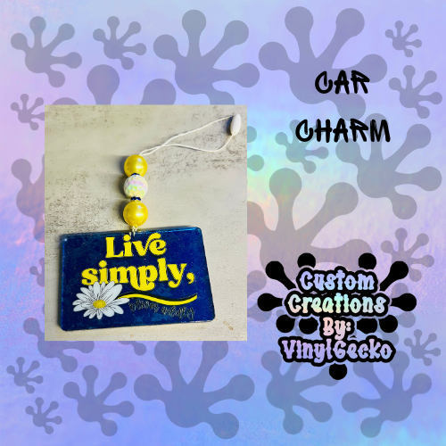 Live Simply Car Charm