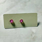 Light Pink and Gold Smiley Stud Earring