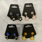 Enamel flower Stud Dangle Earring