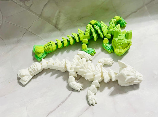 3D Printed Articulated Stone Dragon