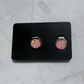 Light Pink Druzy CLIP ON Stud Earring
