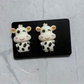 Cow CLIP ON Stud Earring