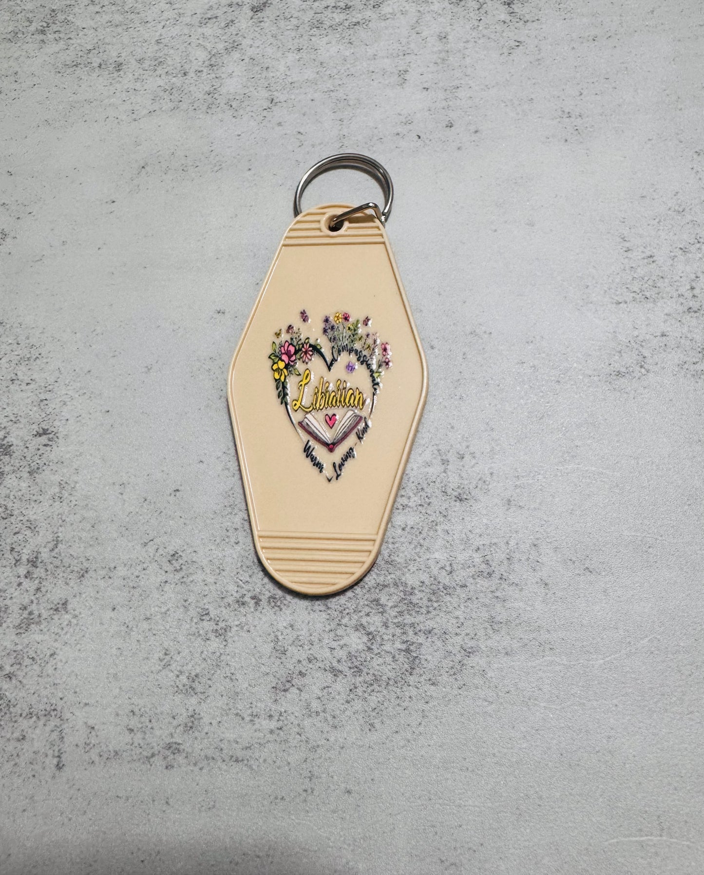 Librarian Motel Keychain
