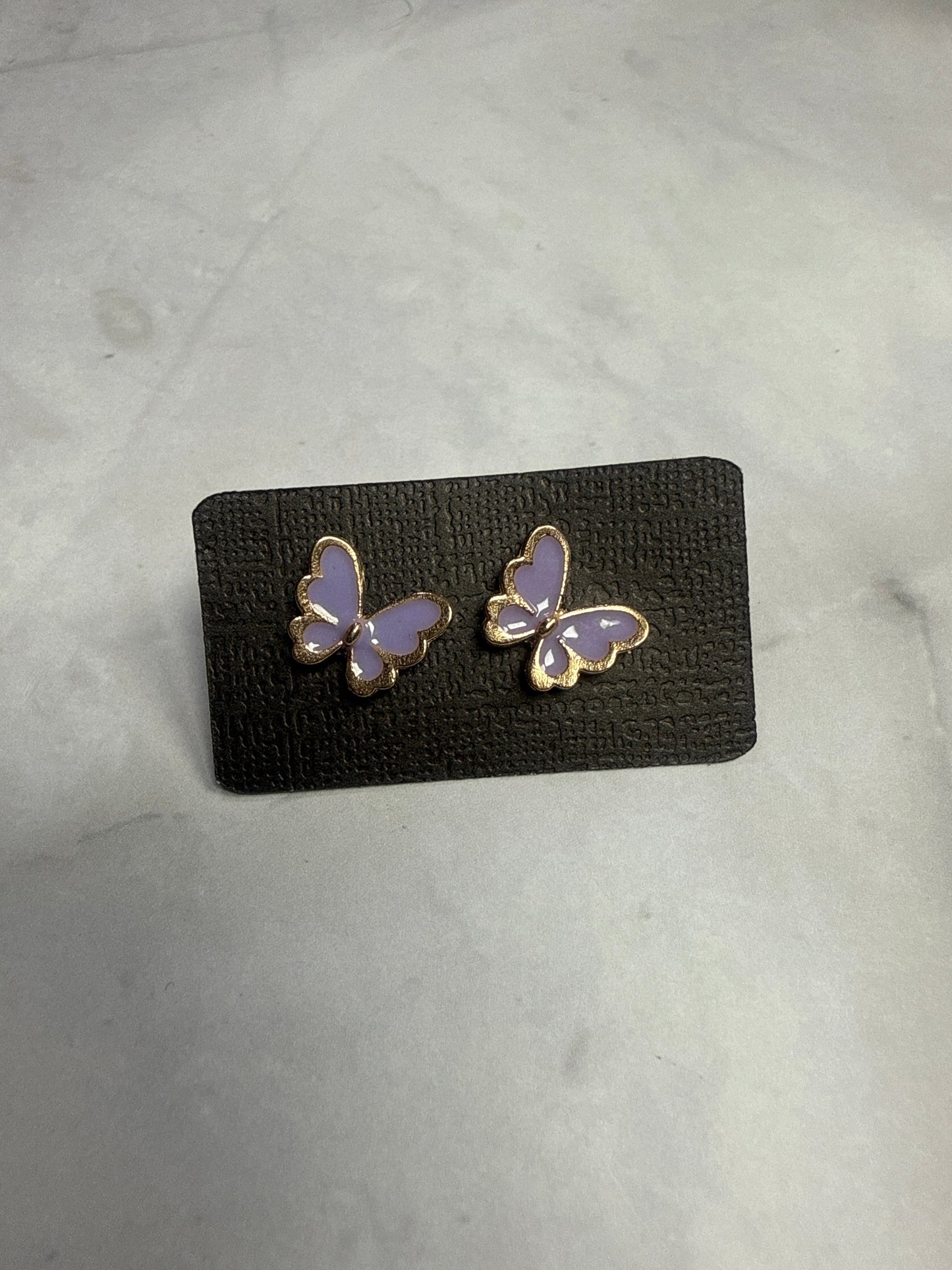 Lilac Butterfly Stud Earrings