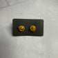 Orange Ladybug Stud Earrings