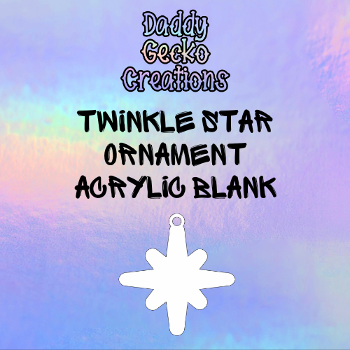 Twinkle Star Ornament Acrylic Blank