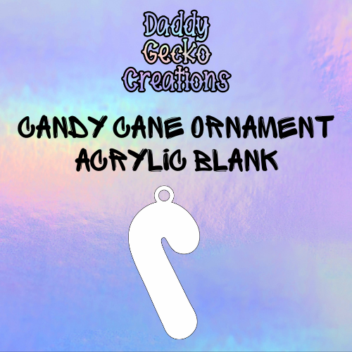 Candy Cane Ornament Acrylic Blank