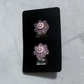Light Purple Glow Flower CLIP ON Stud Earring