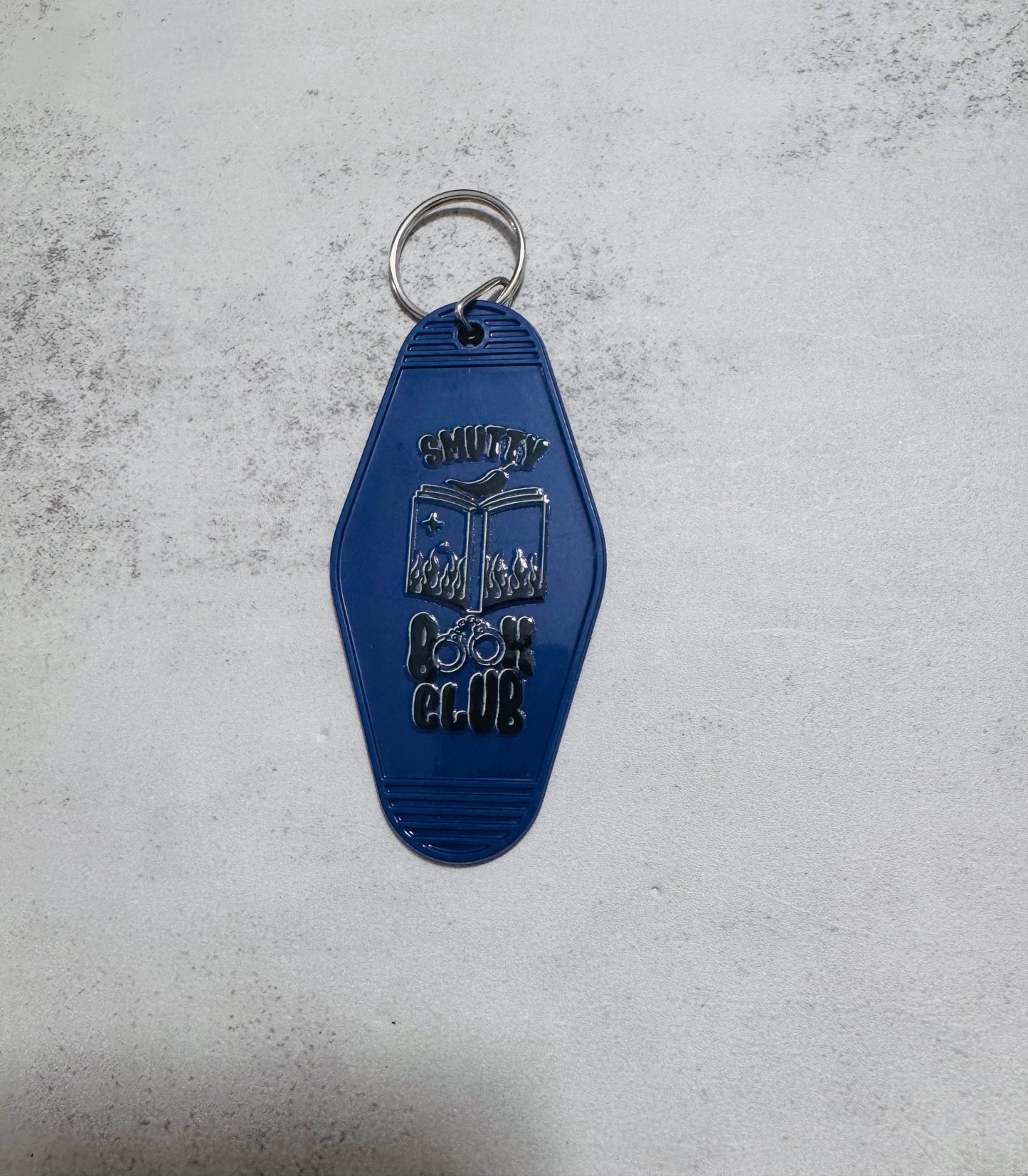 Smutty Book Club Motel Keychain