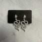 Silver Snake Stud Earrings
