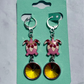 Pink and Yellow Turtle Dangle