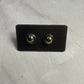 Black AB (Gold) Stud Earrings