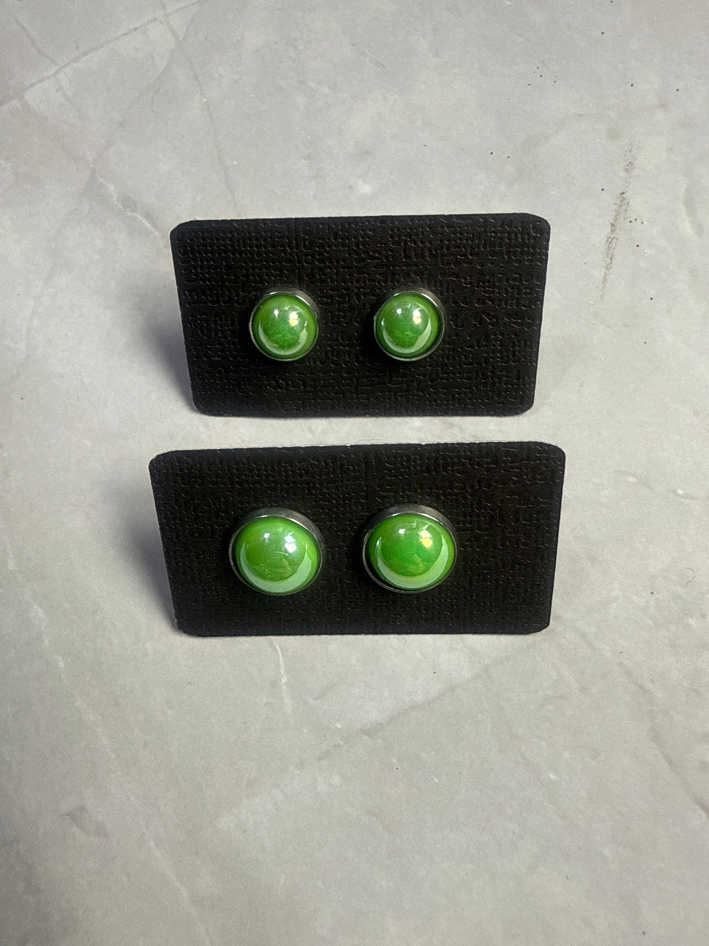 Lime Green AB Stud Earrings