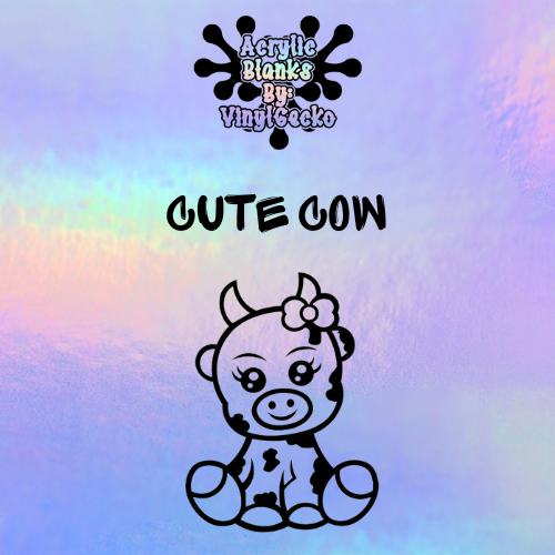 Cute Cow Acrylic Blank