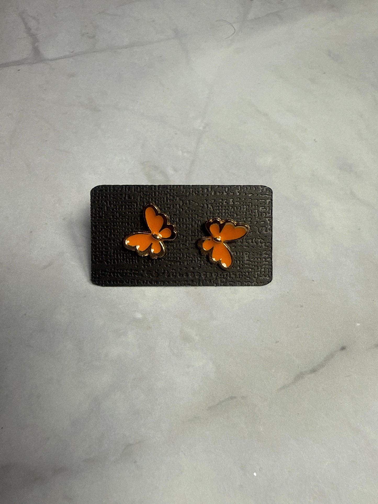 Light Orange Butterfly Stud Earrings