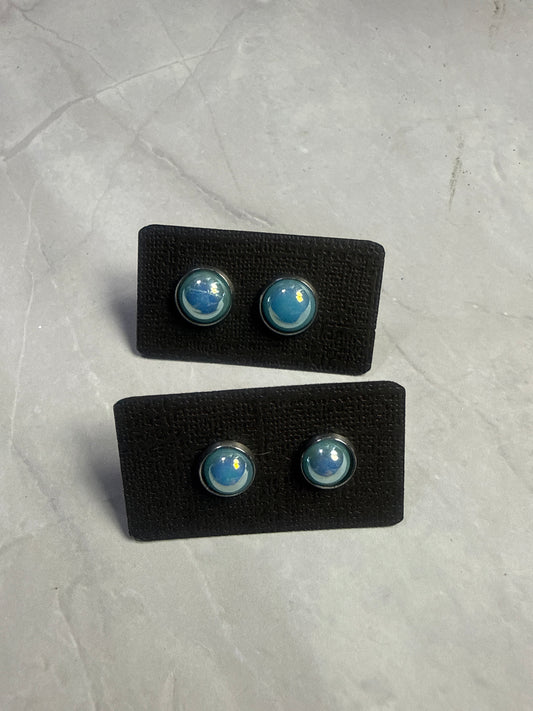 Light Blue AB Stud Earrings