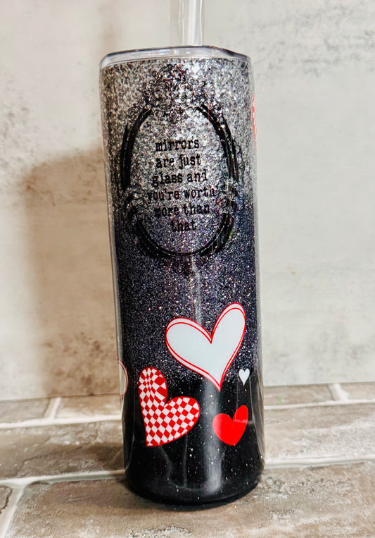 Hearts and Mirrors Triple Ombre 20oz Tumbler