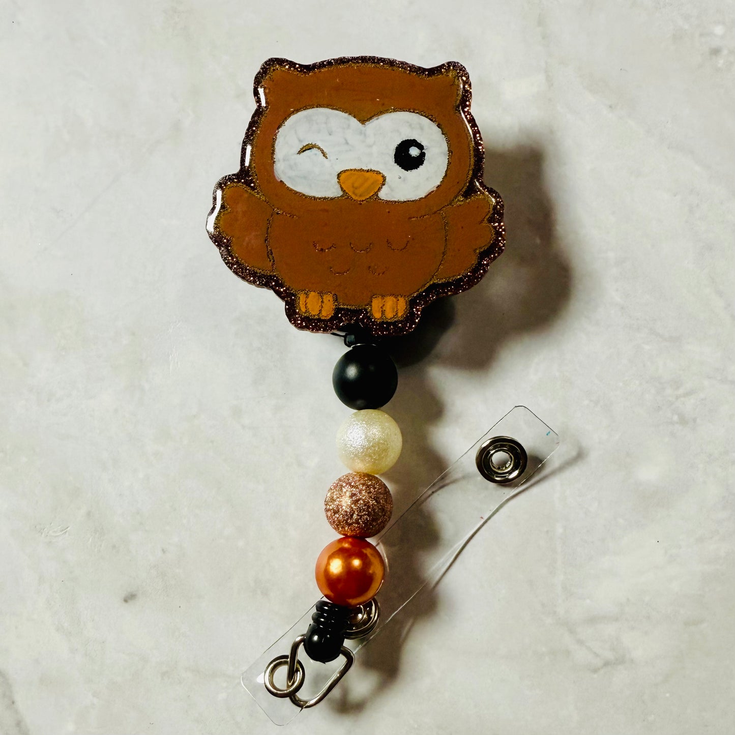 Owl Badge Reel Clip