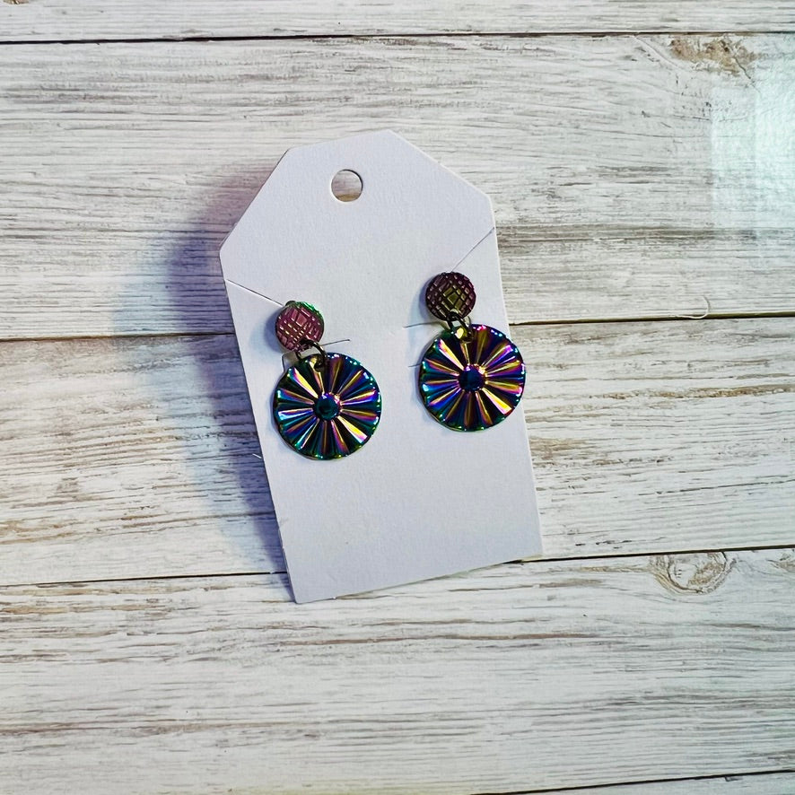 Rainbow Metal Dangle Earring V4