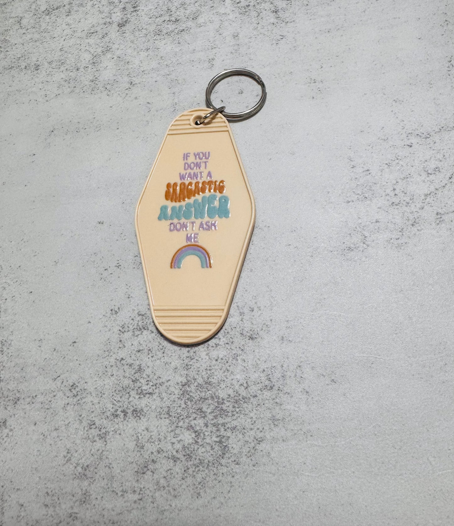 Dont Ask Me Motel Keychain