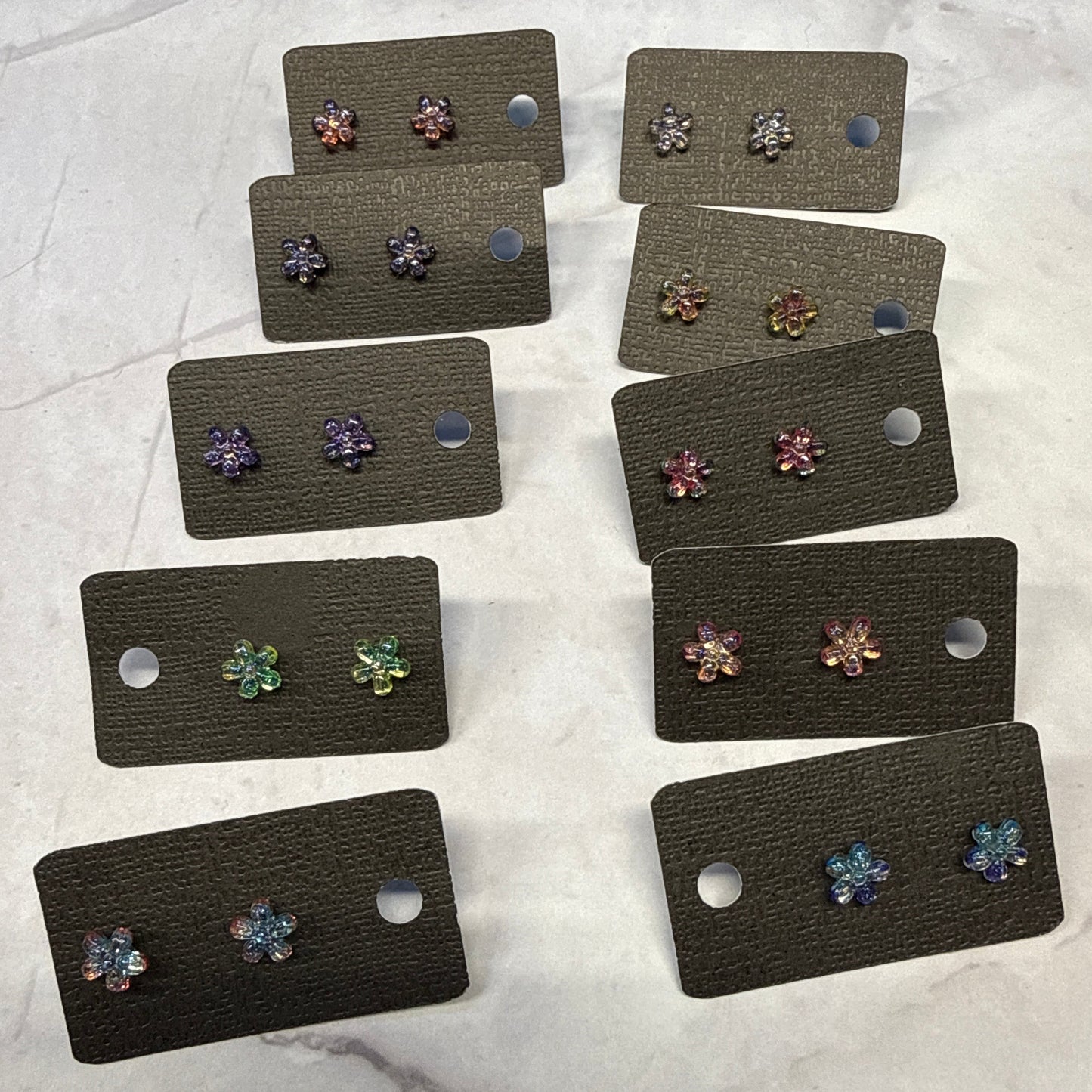 Multi-Color Flowers Stud Earring
