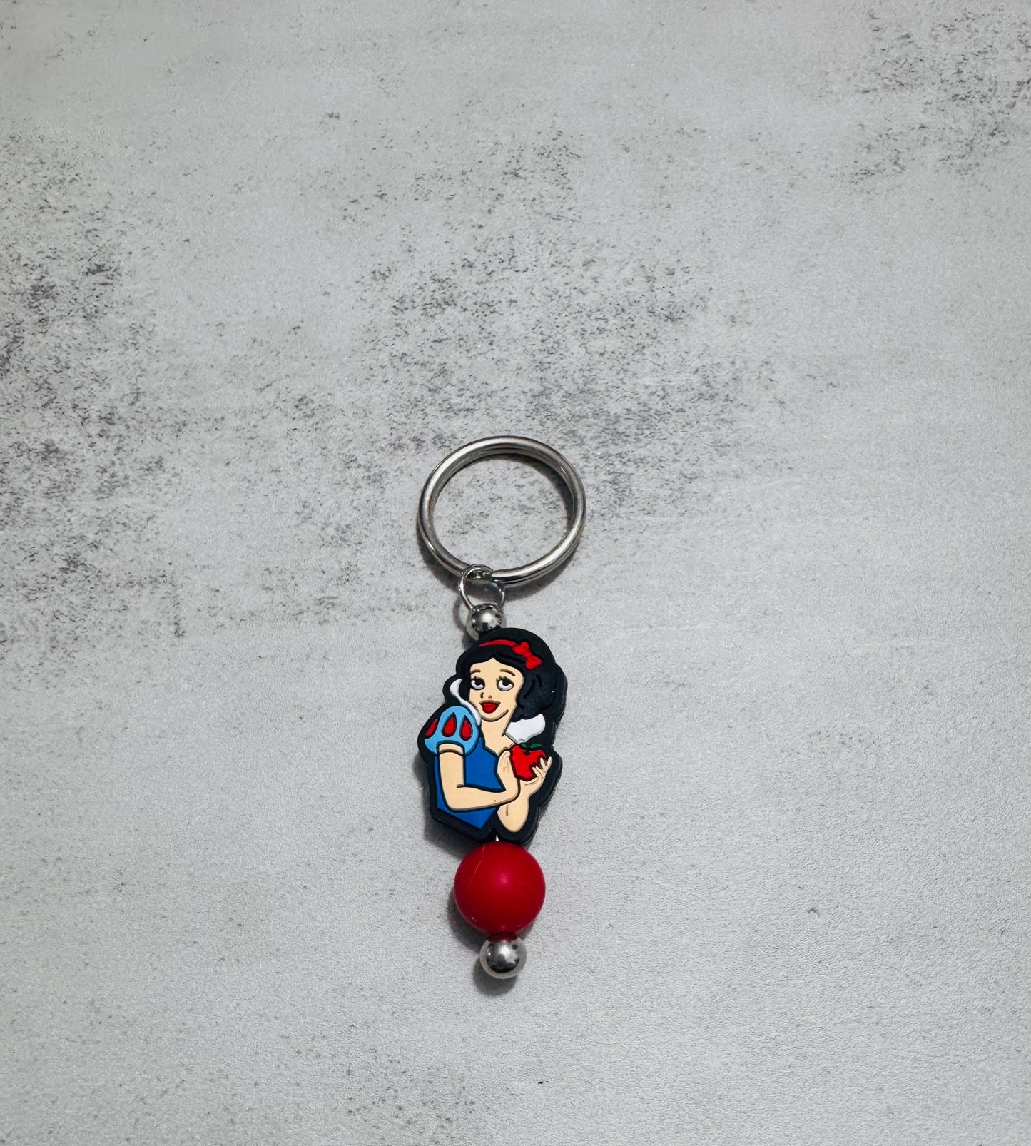 Snowwhite  Beaded Keychain
