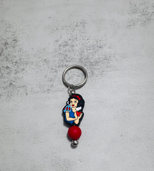 Snowwhite  Beaded Keychain