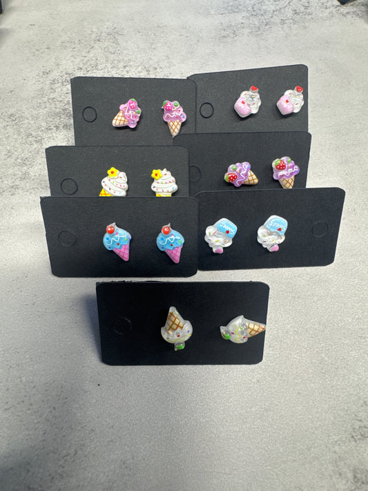 Ice Cream Cones Stud Earring