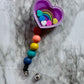 Rainbow Shaker Badge Reel Clip