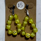 Yellow/Black Cross Dangle