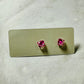 Dark Pink Mushroom Stud Earring