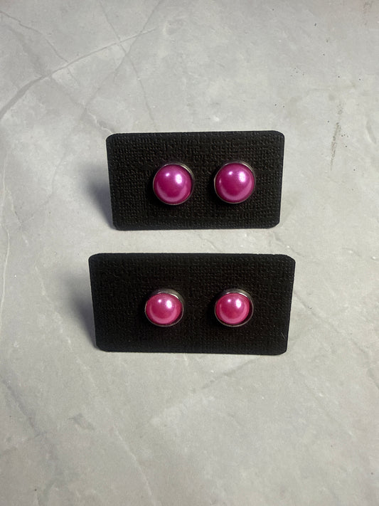 Pink Stud Earrings